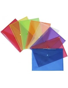 PAQ 12 CARPETA SOBRE Fº CIERRE BROCHE PP NARANJA